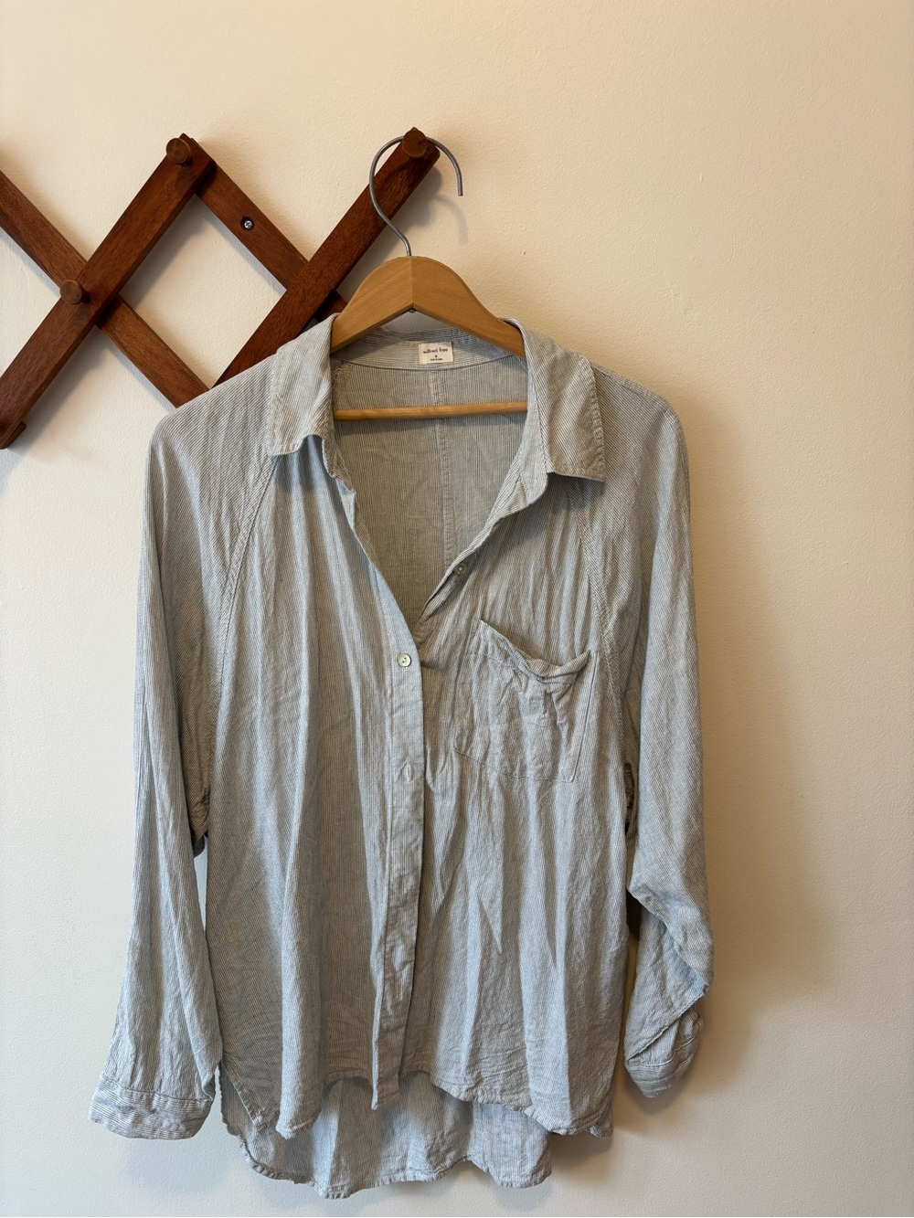 Wilfred Pale Blue Casual Button-Down Shirt